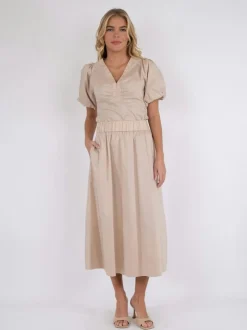 Neo Noir Yara Poplin Nederdel, , 38*Dame Nederdele