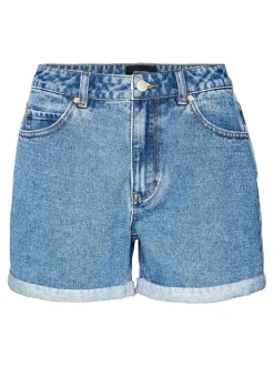 Hot Vero Moda Zuri Loose Shorts, , S Medium Blue Denim